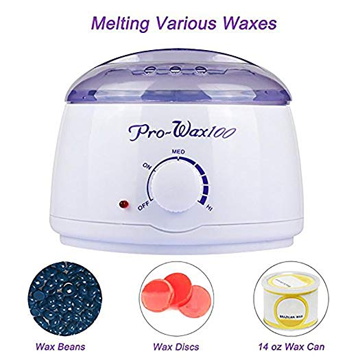 Zinnor Electric Hair Removal Rapid Melt Waxing Kit Mini Hot Wax Warmer Wax Melting Pot,Professional at Home for Women and Men,Heater Hard Waxing Kit for Hair Removal,SPA,Adjustable Temperature Knob