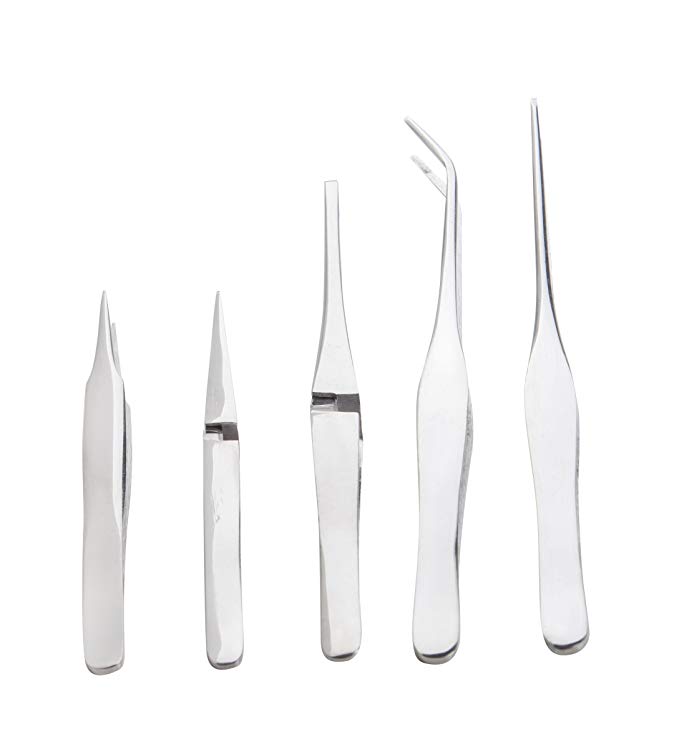 Steelman 05625 5-Piece Tweezer Set