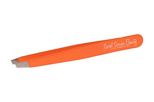 Tweezers- Fluorescent Orange Angle Tip Italian Made