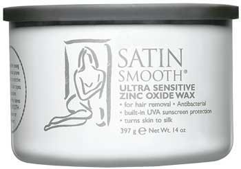 Satin Smooth Wax Zinc Oxide 14 oz. Jar (Sensitive) (Pack of 8)