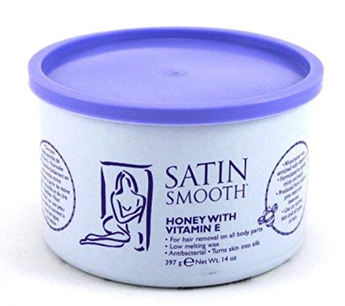 Satin Smooth Wax Honey With Vitamin-E 14oz Jar (3 Pack)