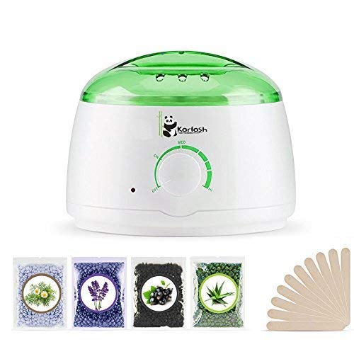 Karlash Wax Warmer Hair Removal Kit with Hard Wax Beans and Wax Applicator Stick