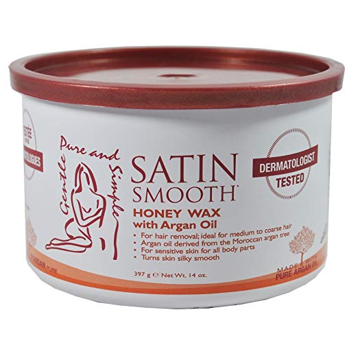 Satin Smooth Honey Wax with Argan 2 Pack